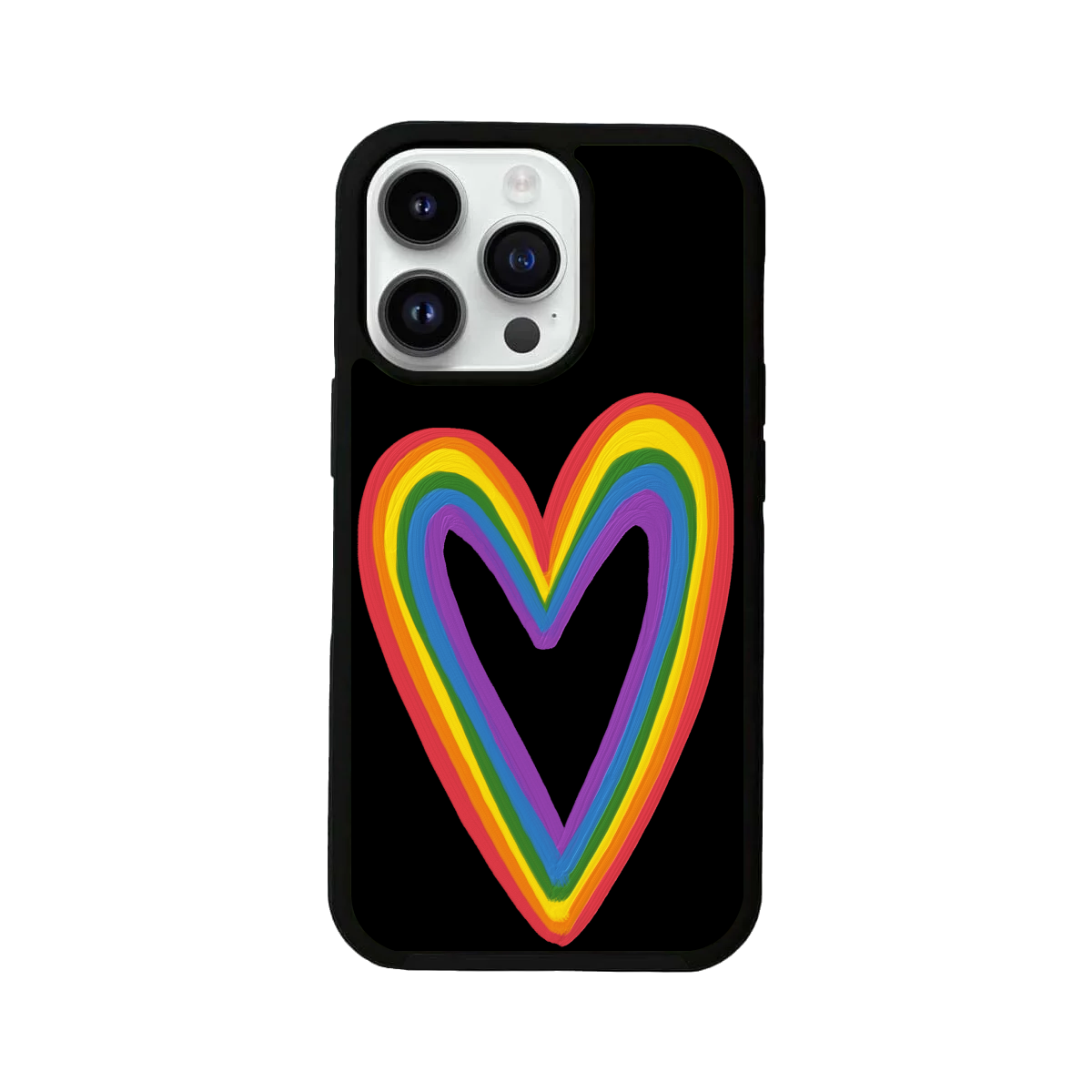 My Pride Colorful Rainbow Heart Shape iPhone Cover