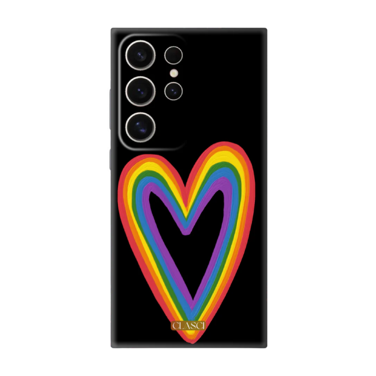 My Pride Colorful Rainbow Heart Shape Silicone Phone Case