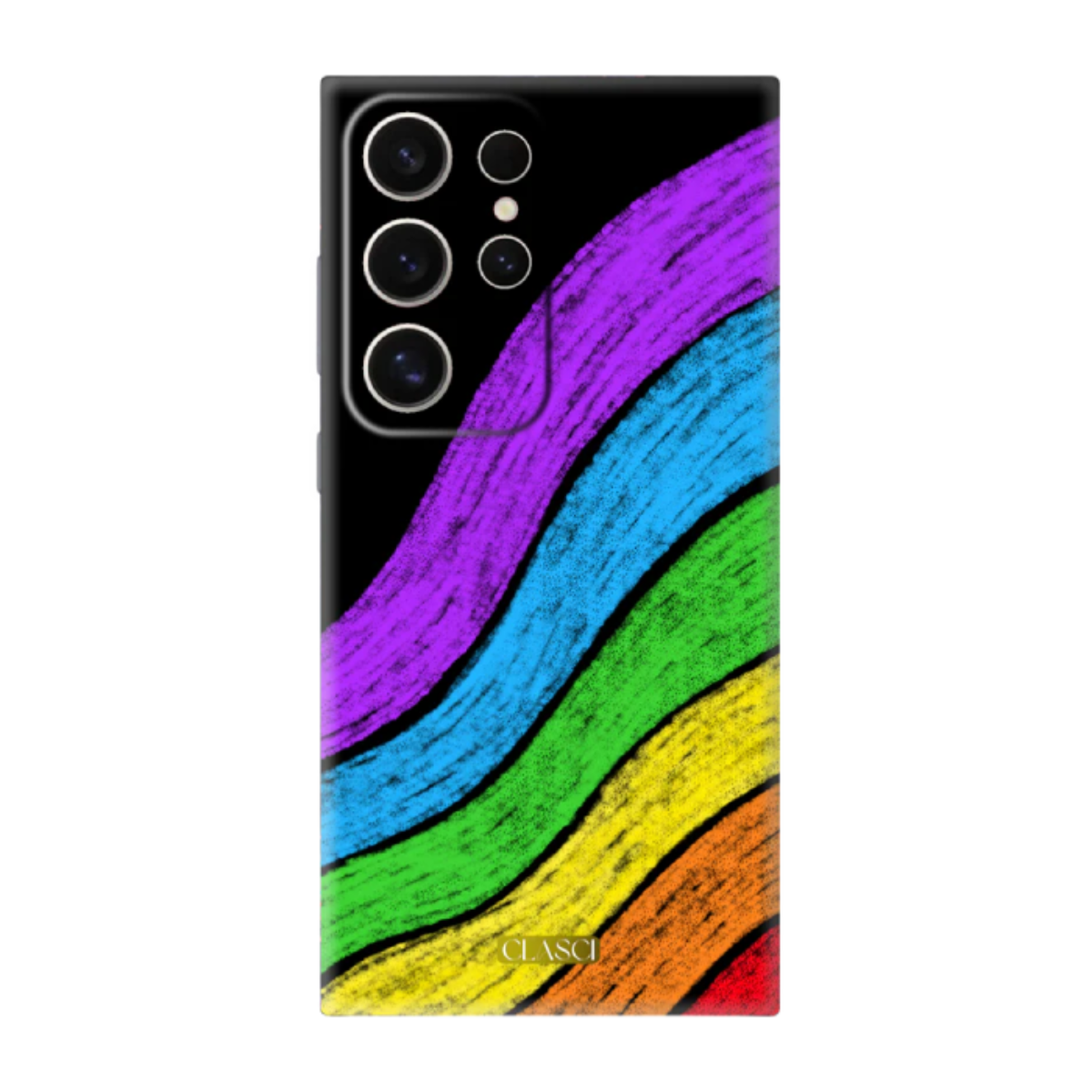 My Pride Rainbow Curve Pattern Silicone Phone Case