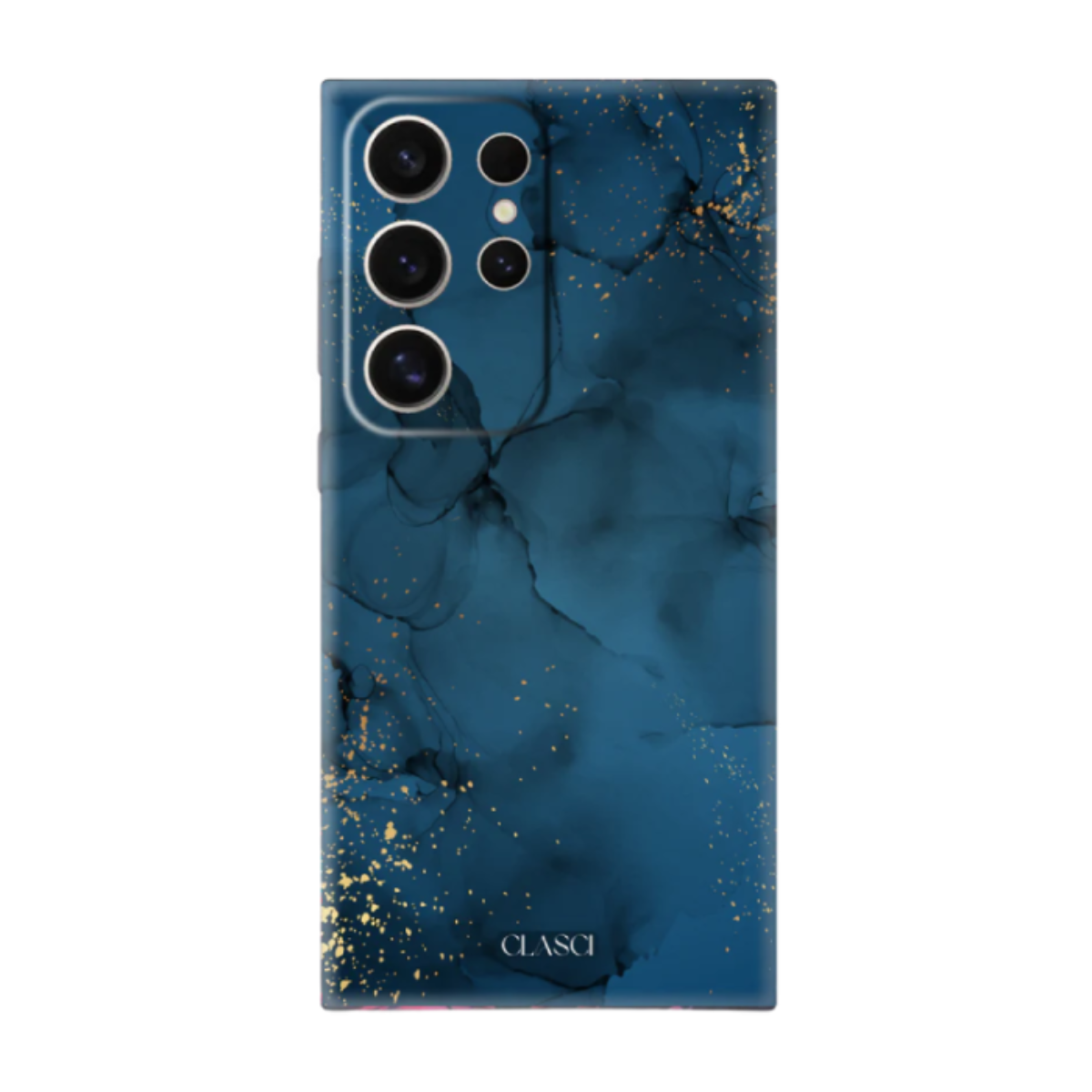 Navy Blue Marble Phone Cover, Slim and Lightweight 
