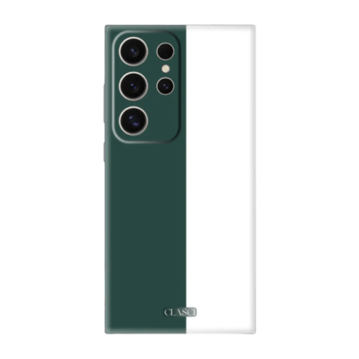 Plain Green And White Color Palette Silicone Phone Case