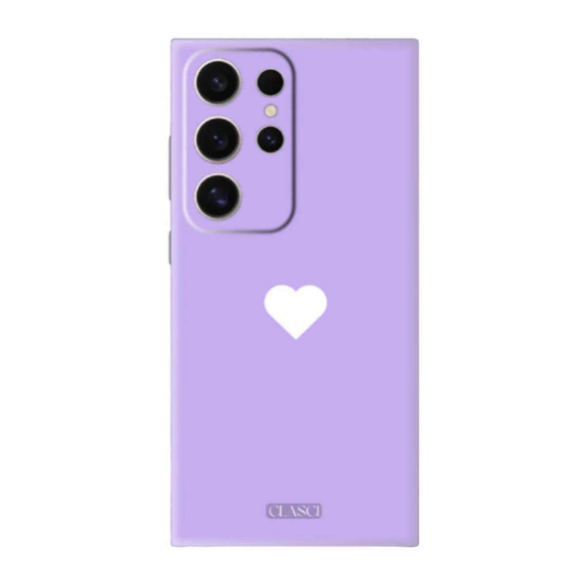 Purple Ombre Heart Silicone Phone Case