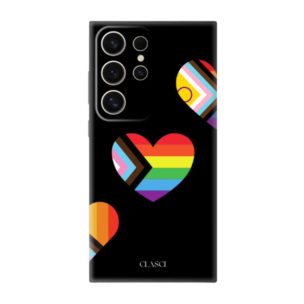 Rainbow Heart Shaped Phone Cover, Slim and Lightweight
