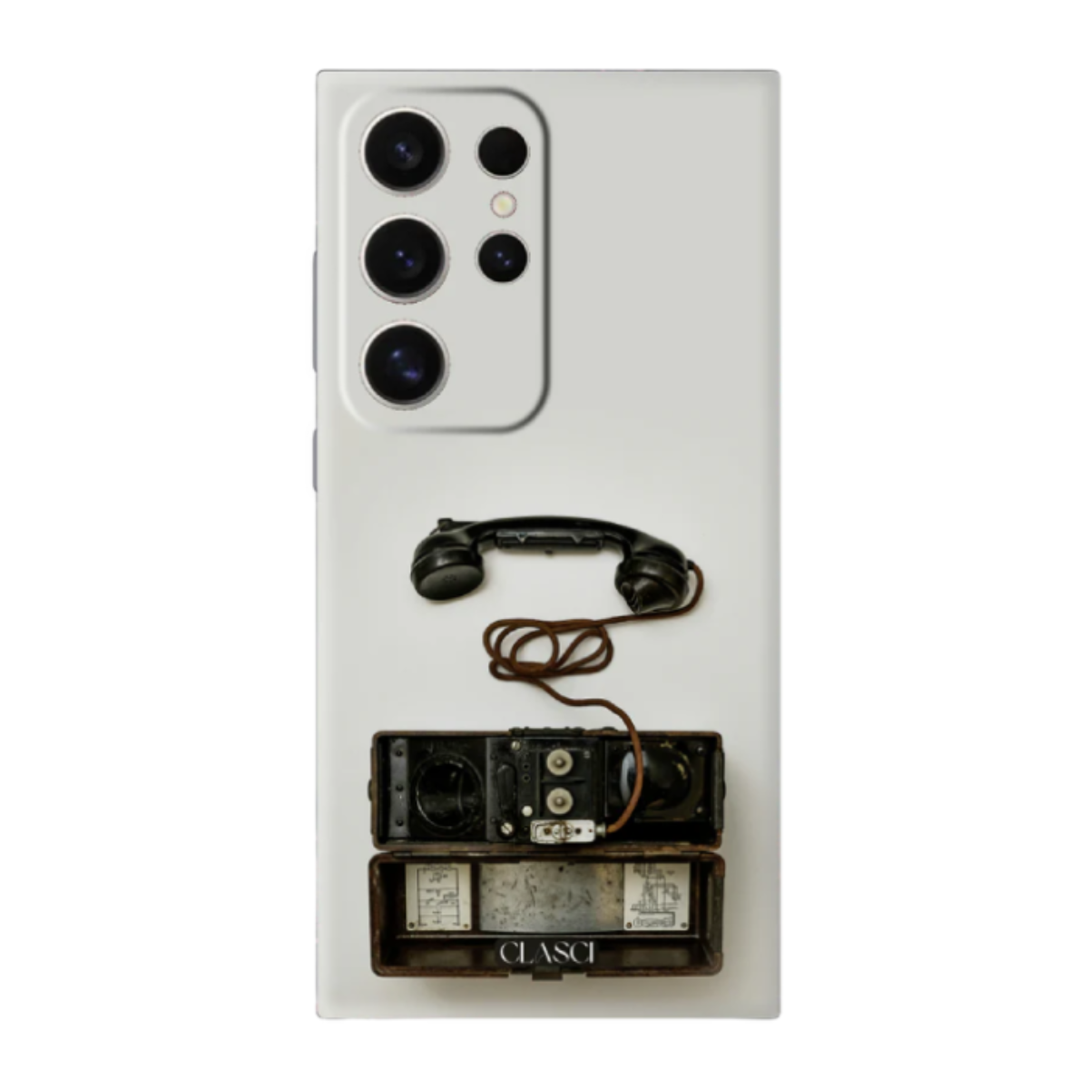 Retro Old Telephone Pattern Silicone Phone Case