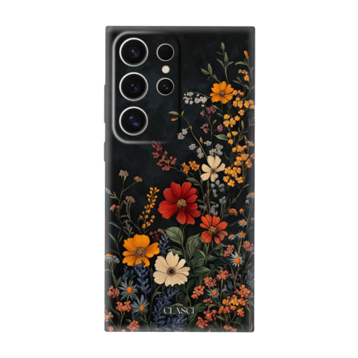 Abstract Floral Pattern Silicone Phone Case