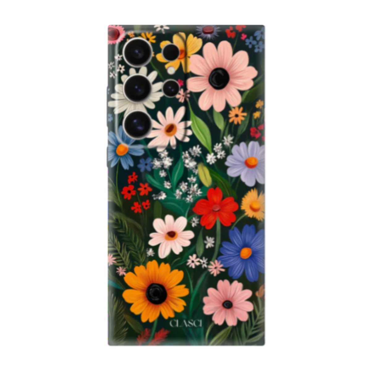 Colourful Floral Design Silicone Phone Case