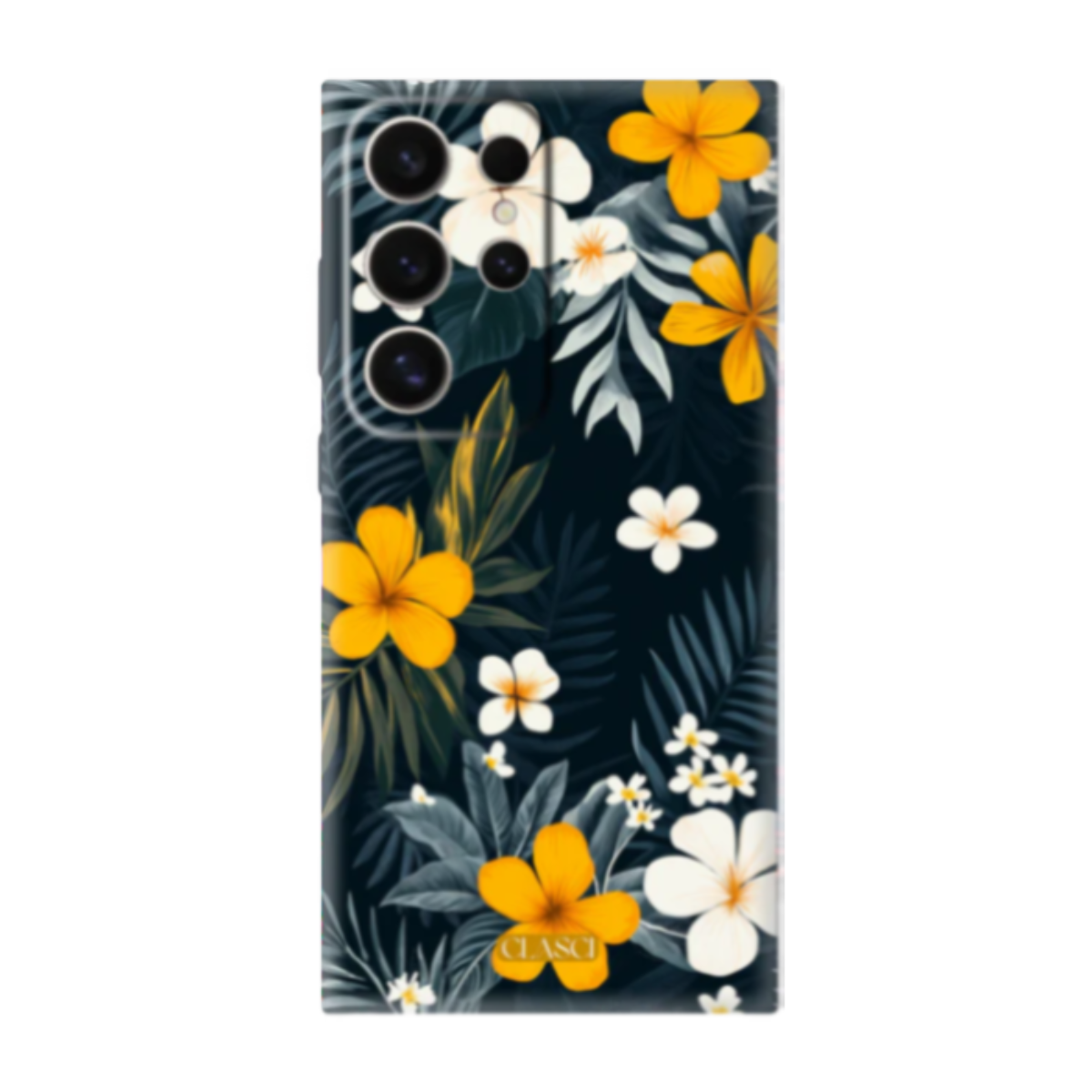 Vibrant Tropical Floral Pattern Silicone Phone Case