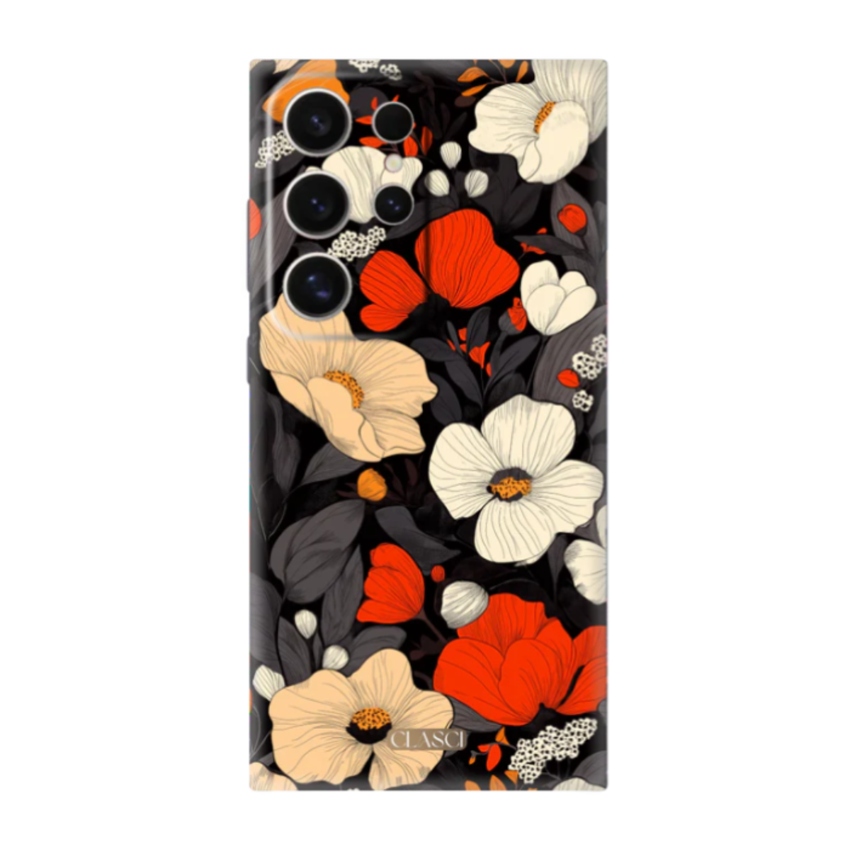 Vintage Floral Seamless Pattern Silicone Phone Case