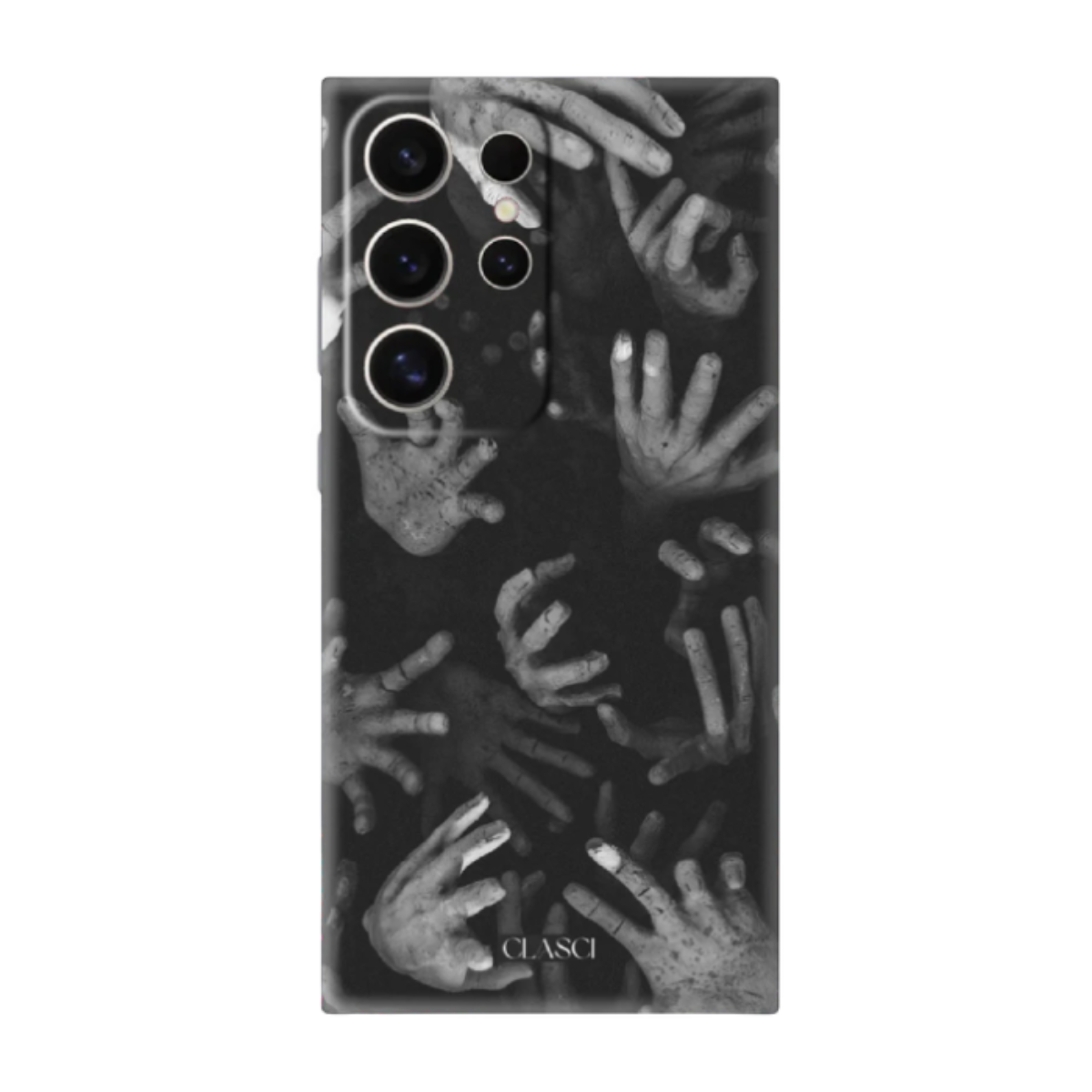 Scary People Hands On Black Silicone Phone Case