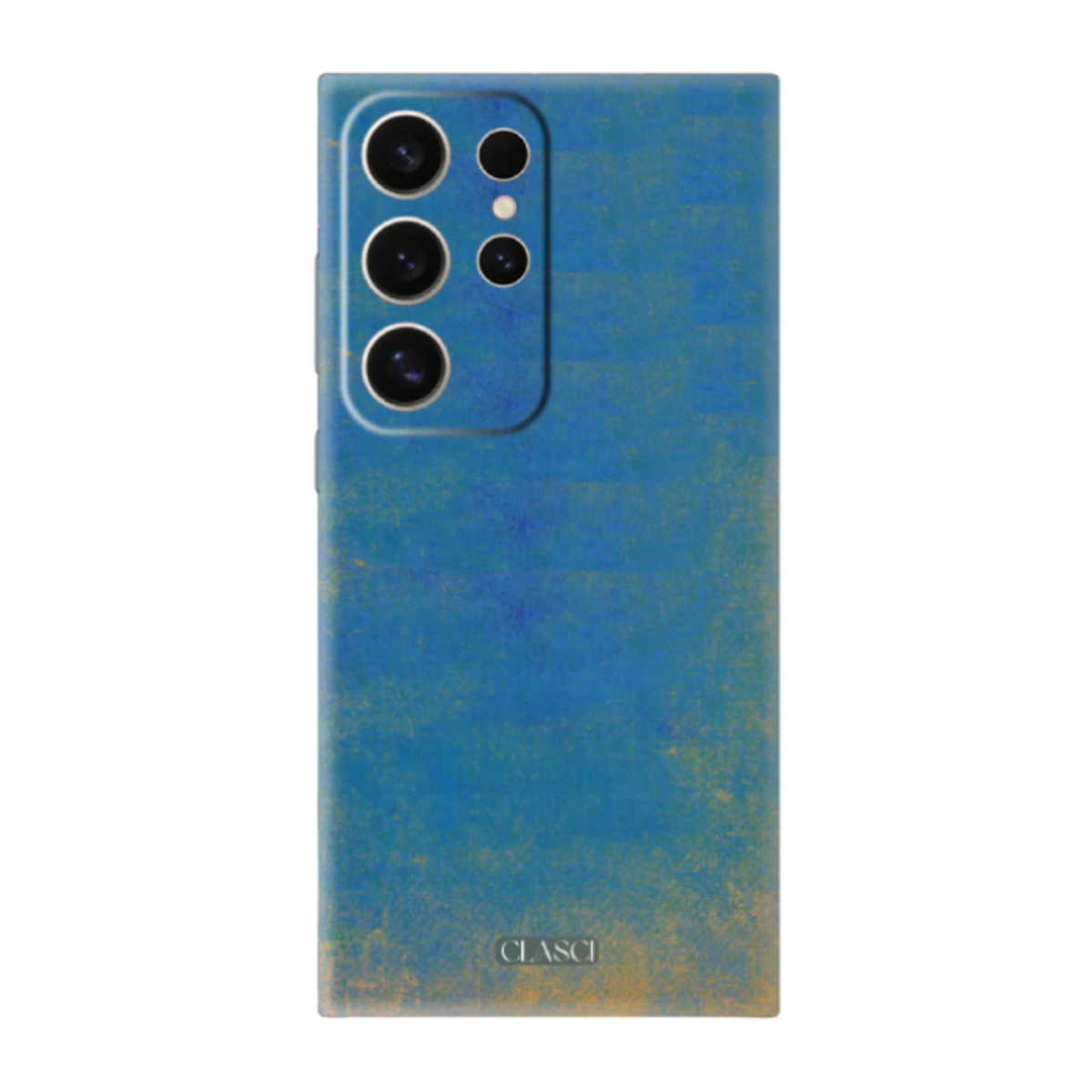 Spattered Golden And Blue Solid Silicone Phone Case