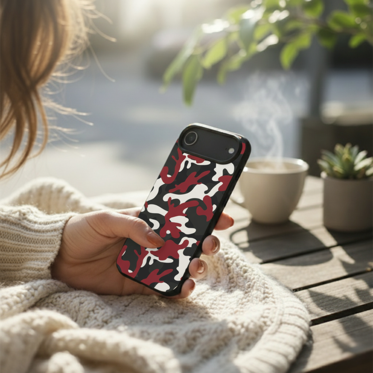 Plum Camouflage iPhone Cover