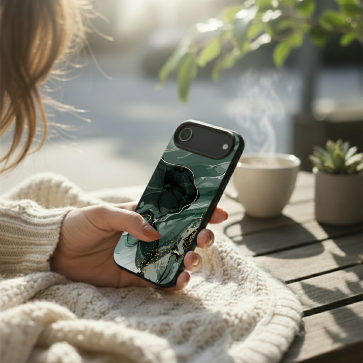 Emerald Green Marble iPhone Cover