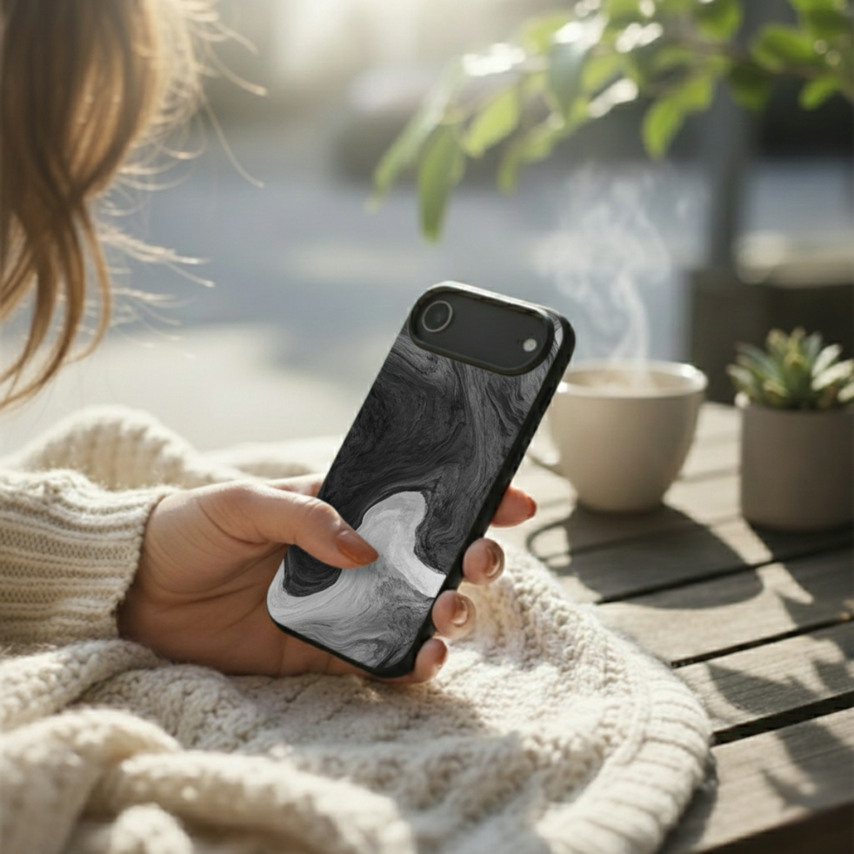 Grey Marble iPhone Cover