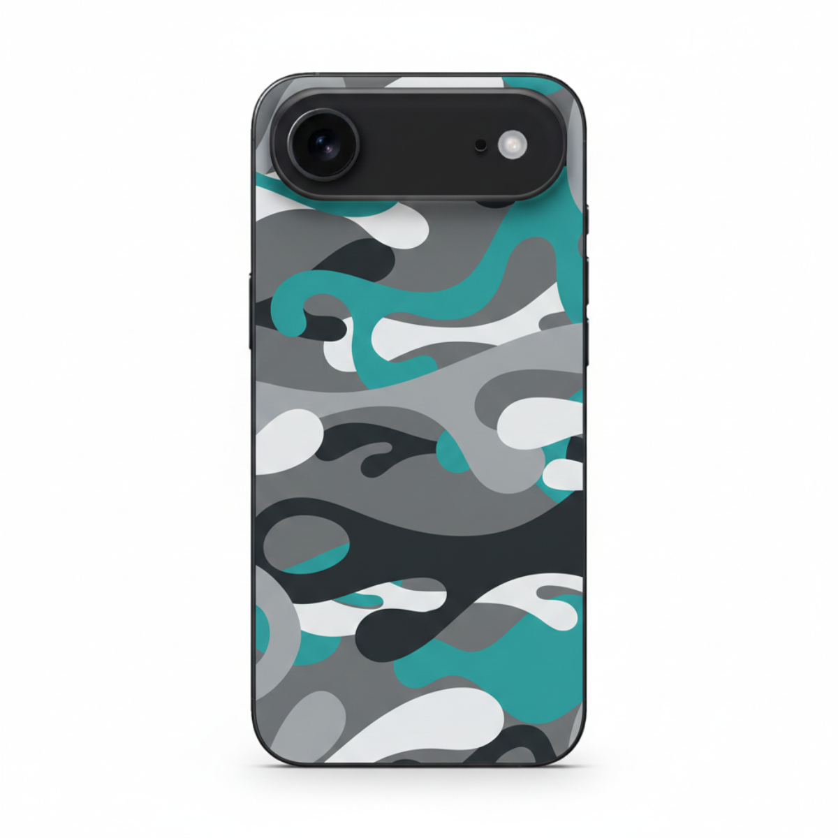 Grey & Cyan Camo Cover, Durable and Lightweight