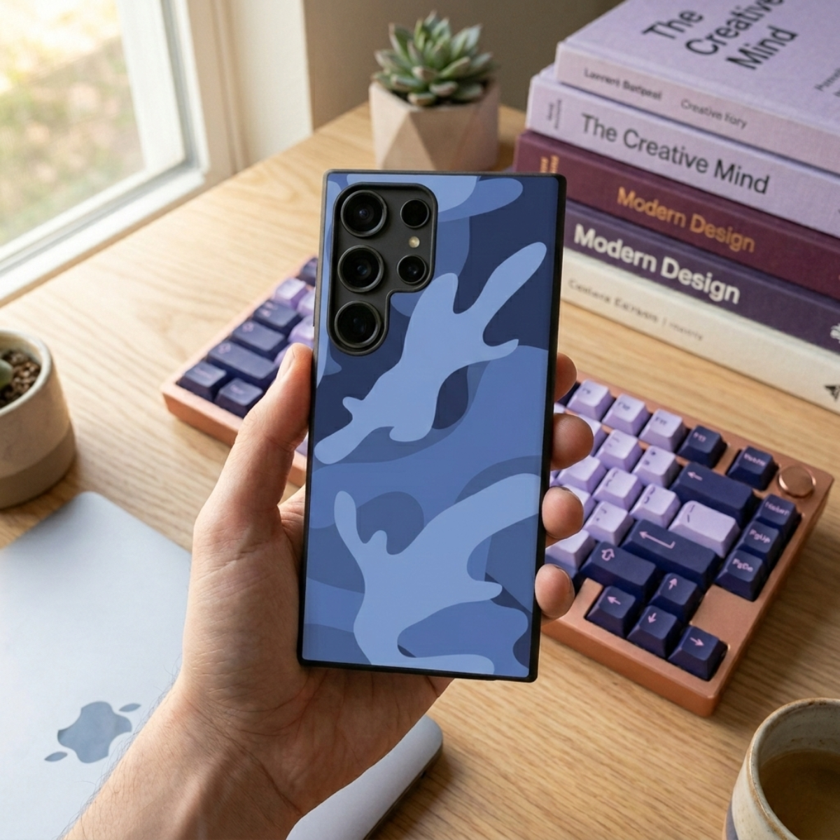 Blue Ocean Camo Samsung Phone Cover