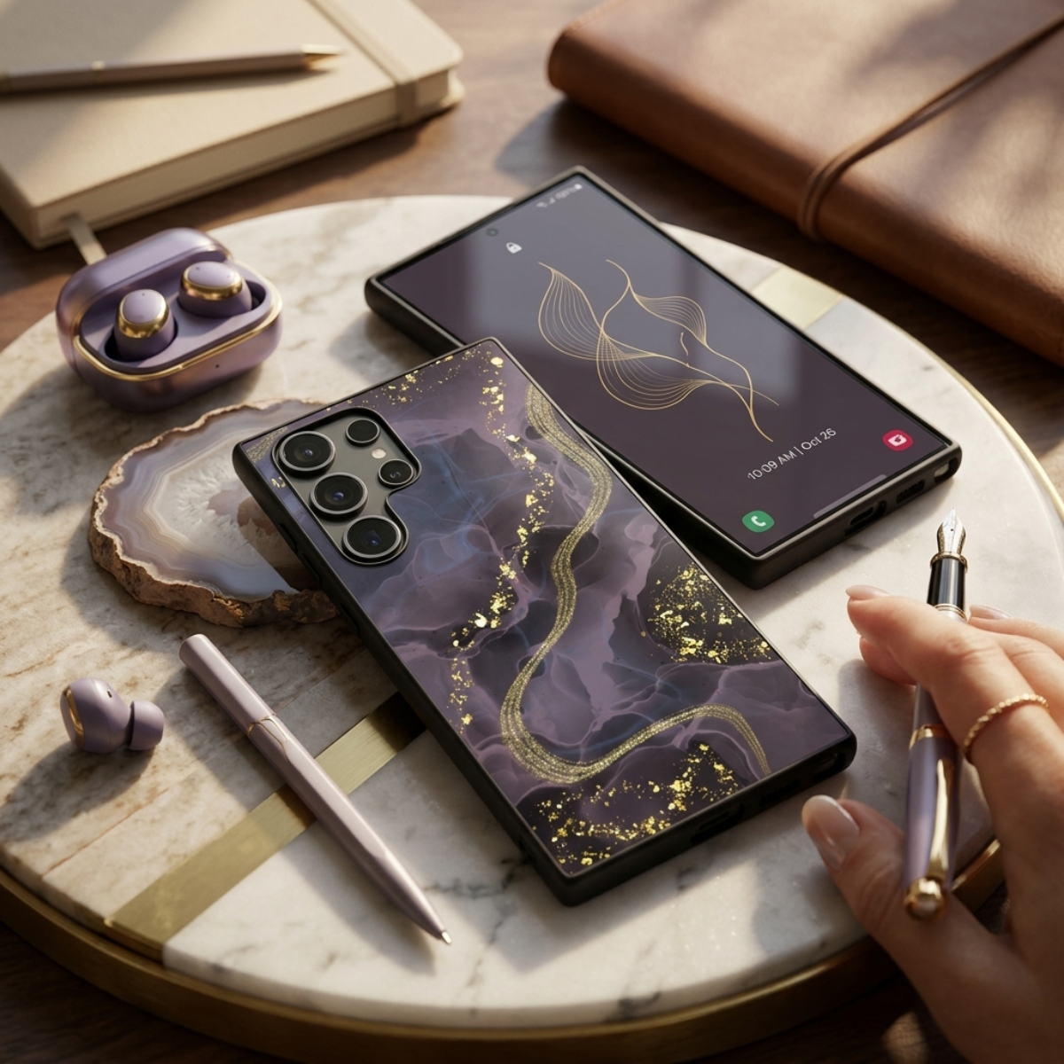 Ink Marble Samsung Phone Cover