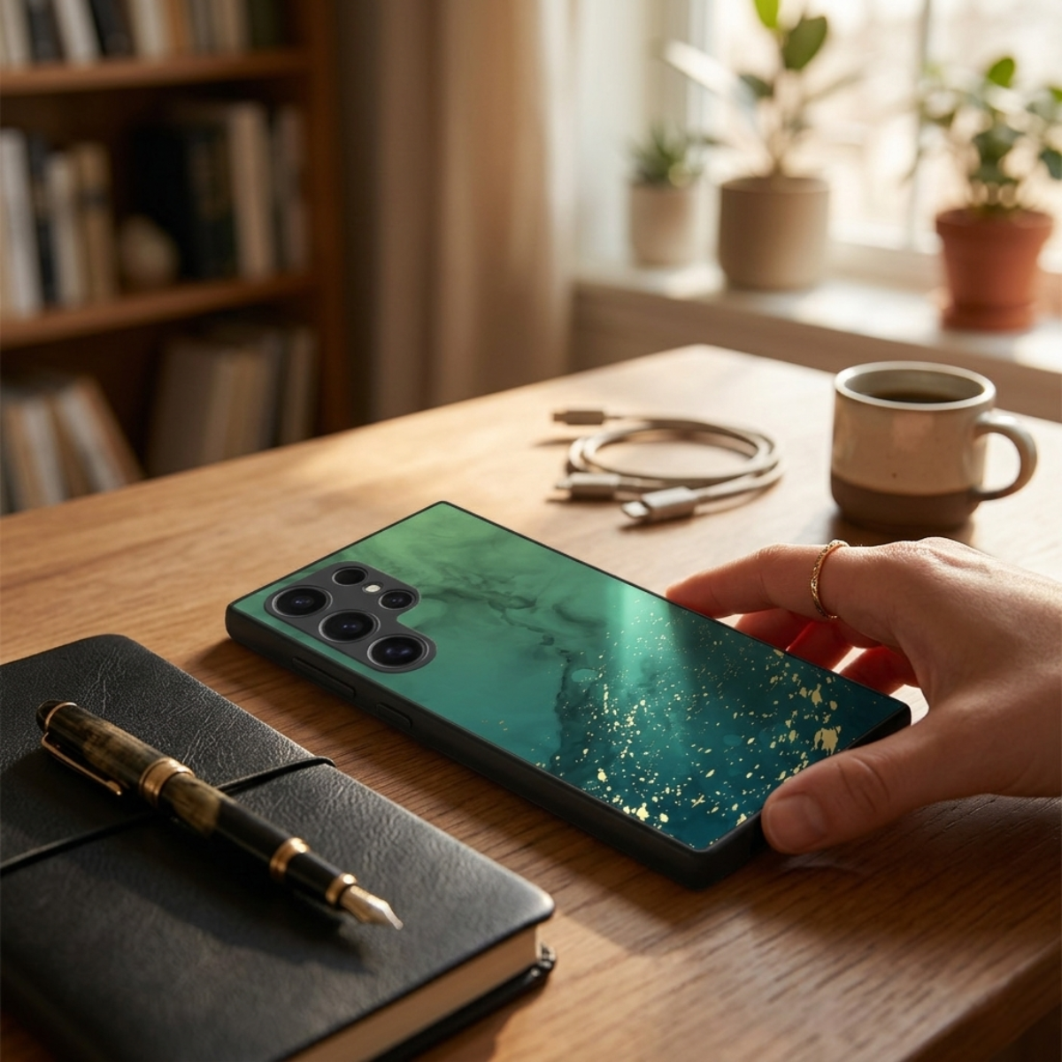 Jade Marble Samsung Phone Cover