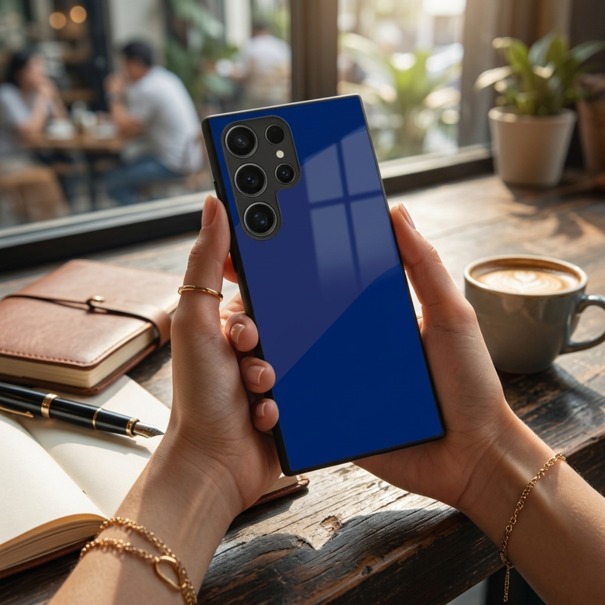 Blue Curves Samsung Phone Cover