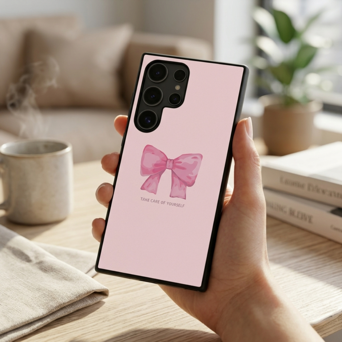 Pink Bow Samsung Phone Cover