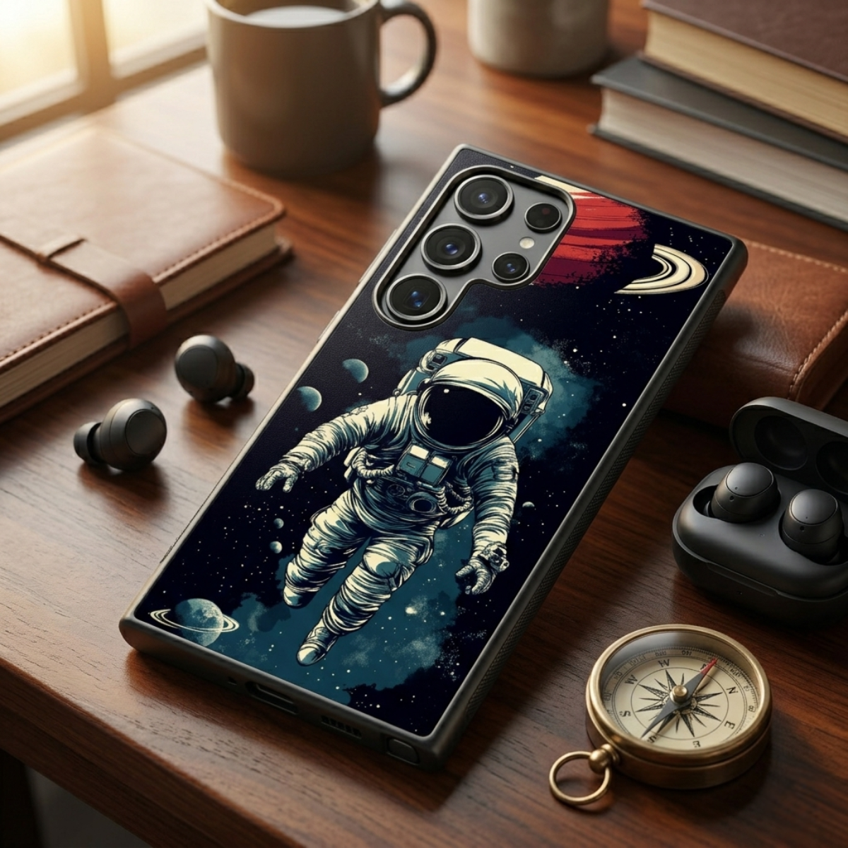 Astronaut in Space Samsung Phone Cover