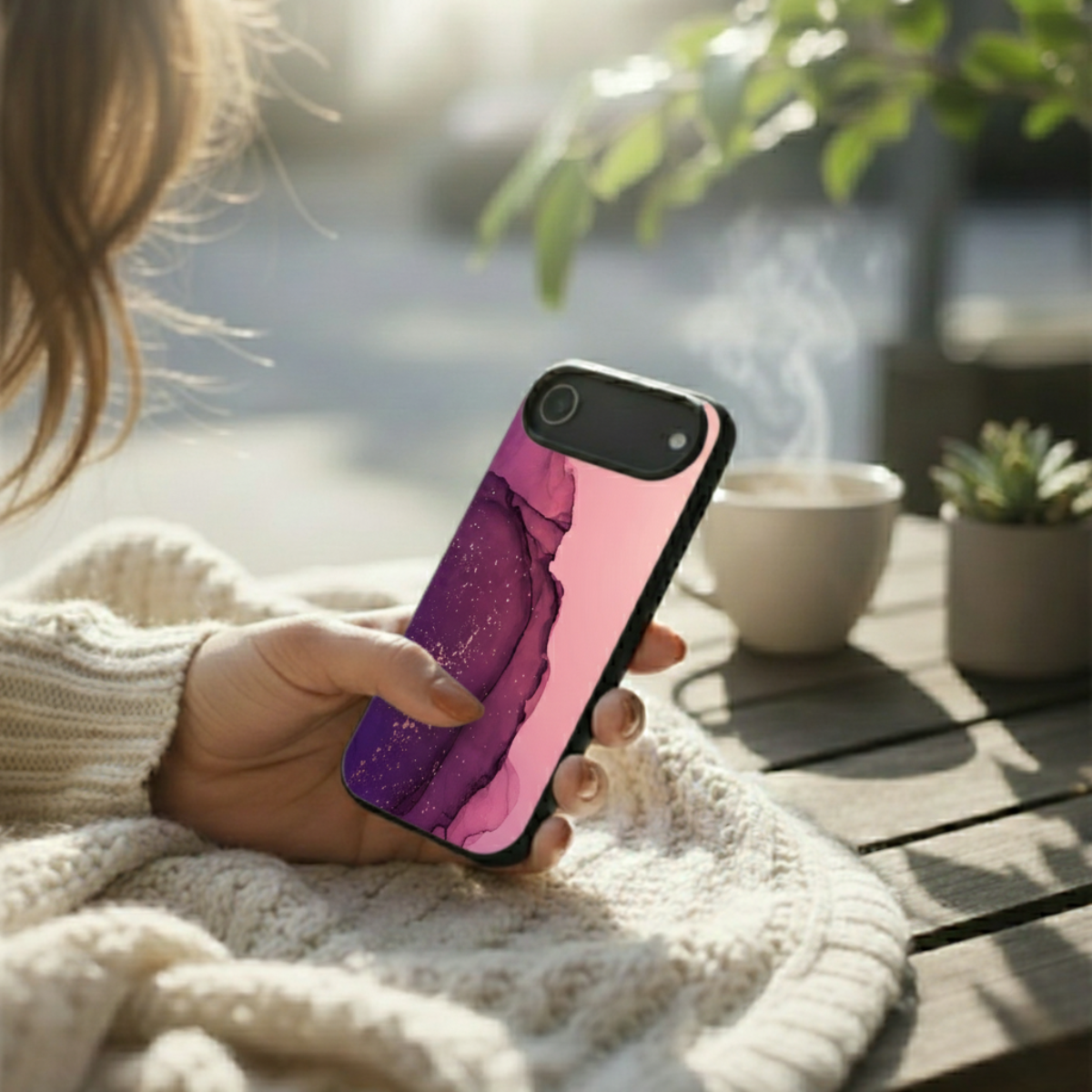 Pink & Purple Marble iPhone Cover