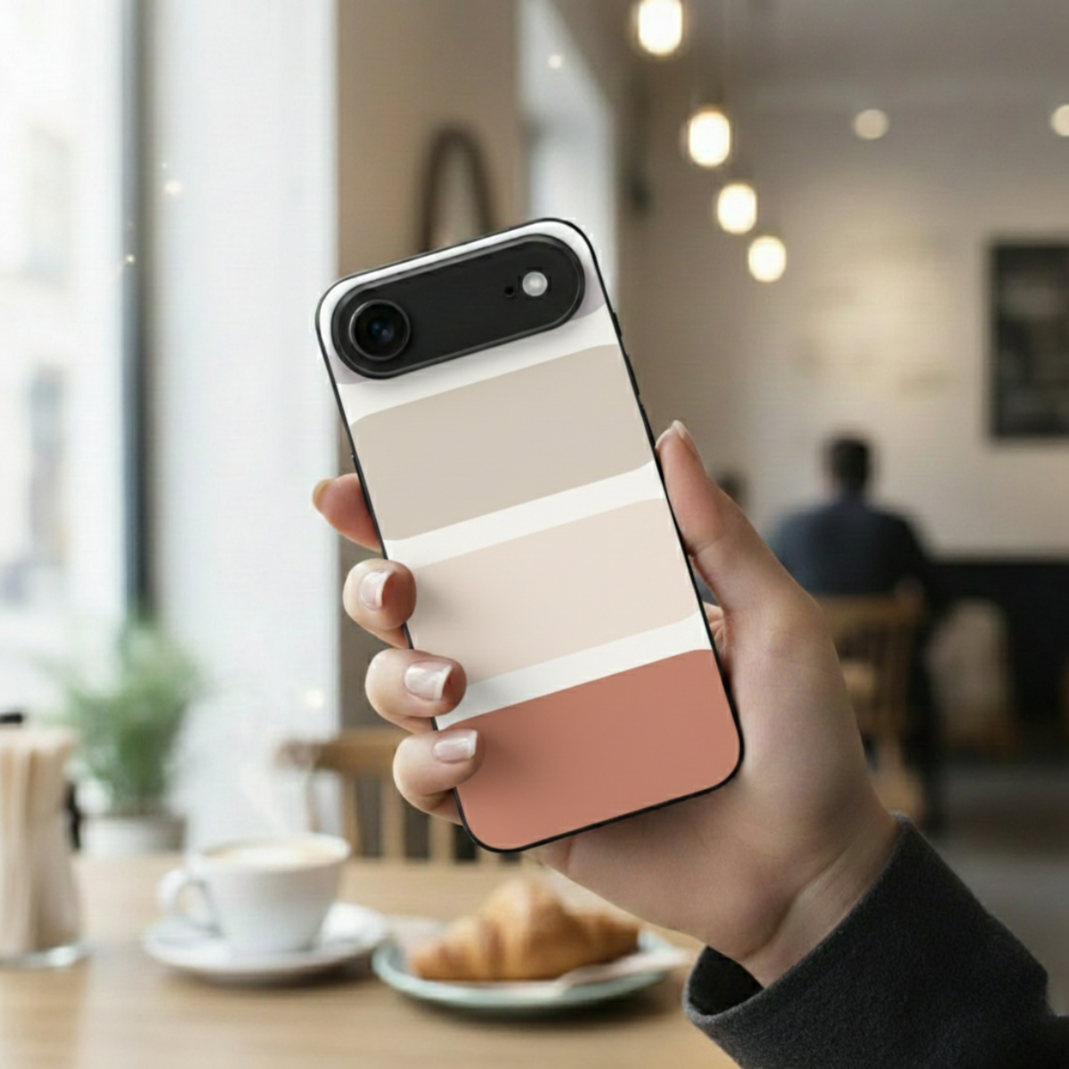 Nude Color Stripes iPhone Cover