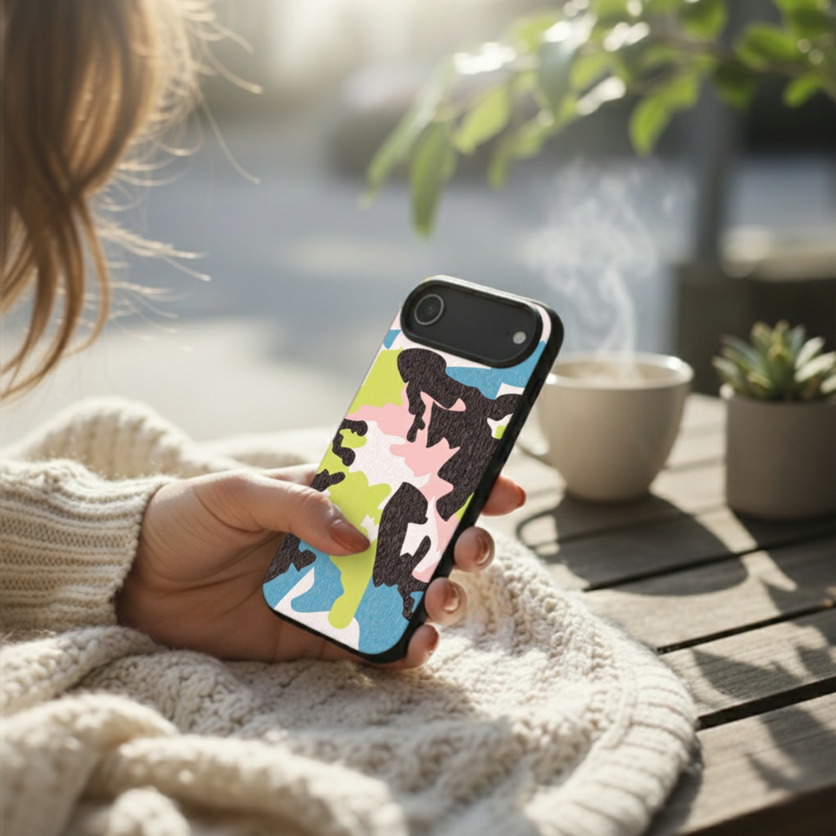 Pink Lime Camo iPhone Cover