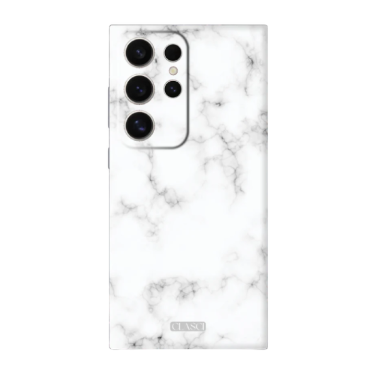 White Marble Design Silicone Phone Case