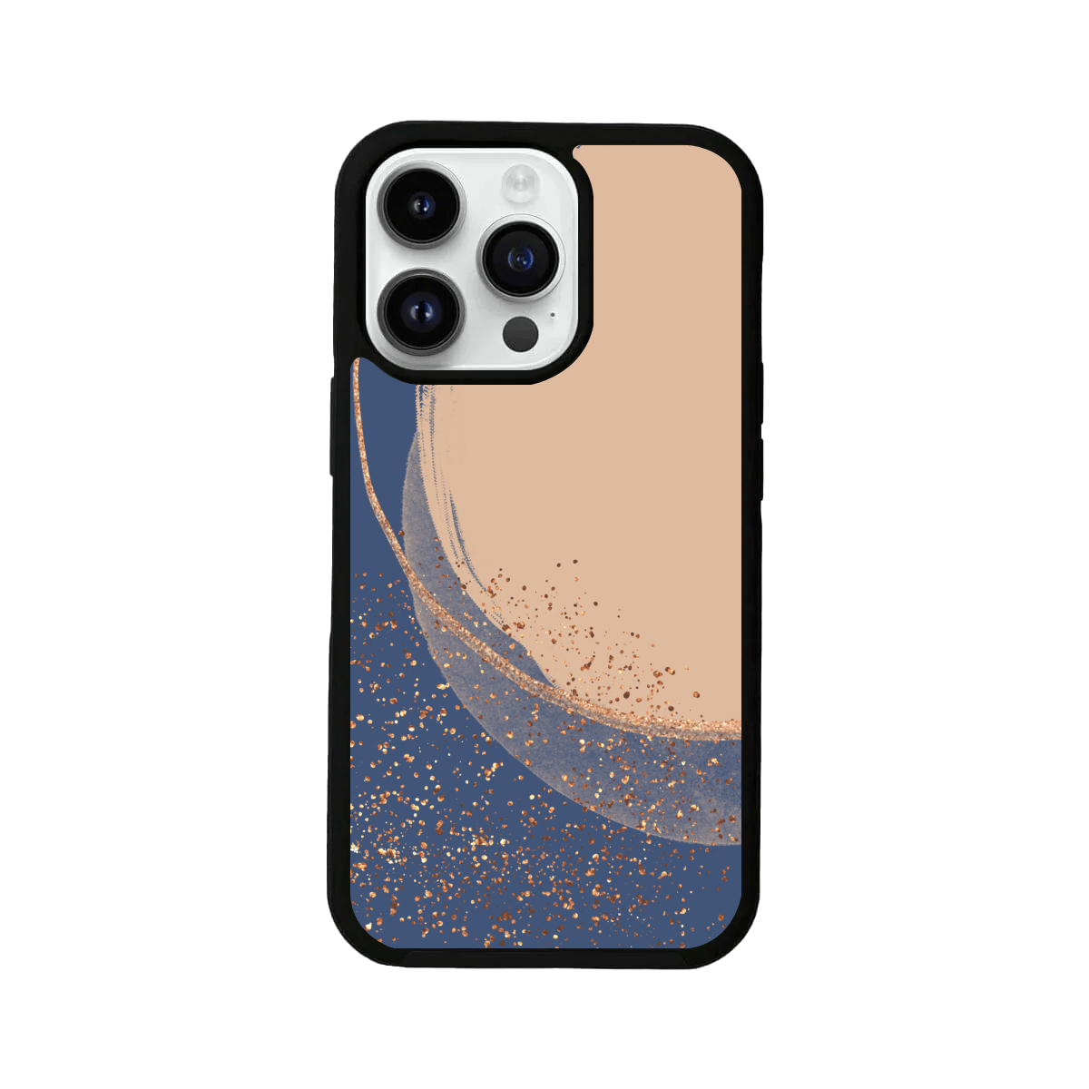 Elegant Blue and Copper Solid Mobile Case