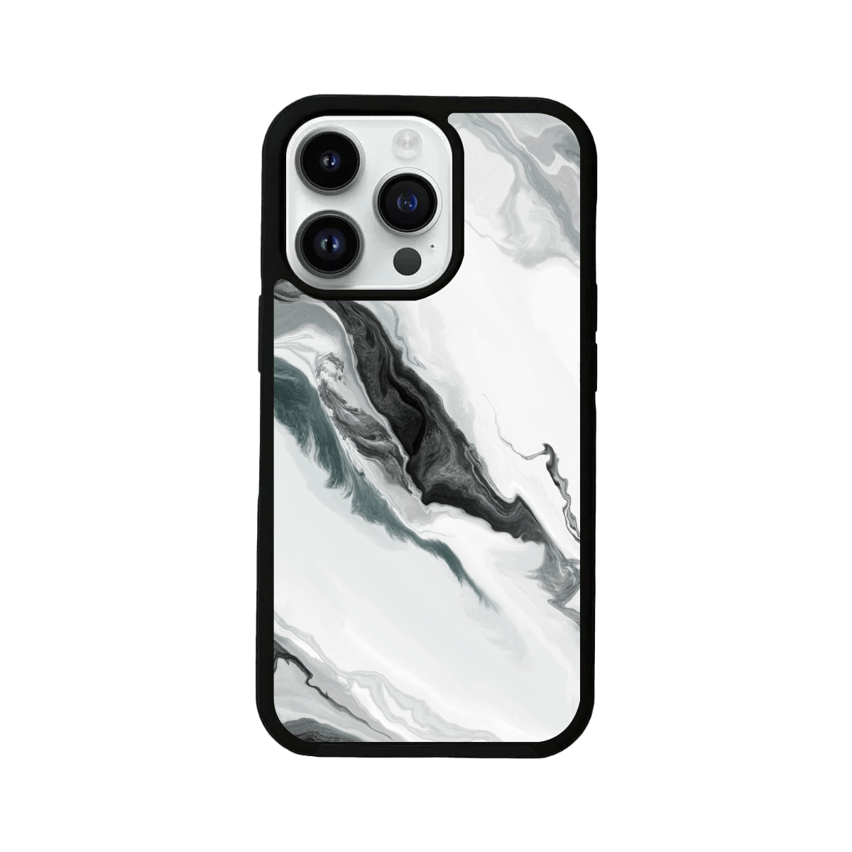 Modern Graphic Texture Pattern Marble Glass Case