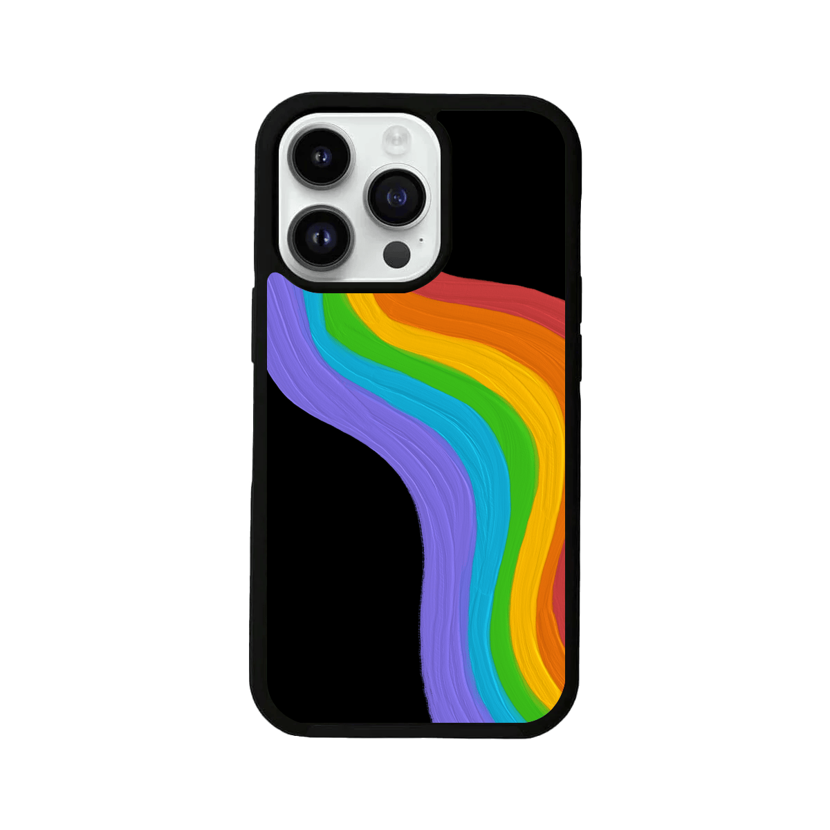 My Pride Rainbow Colors Wave Glass Case