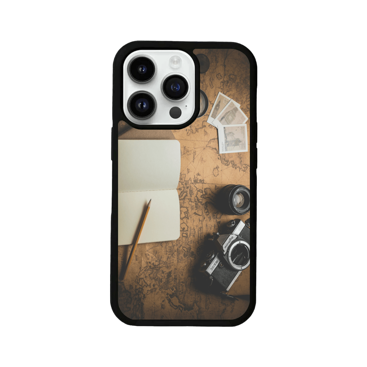 Vintage Travel Concept Glass Case