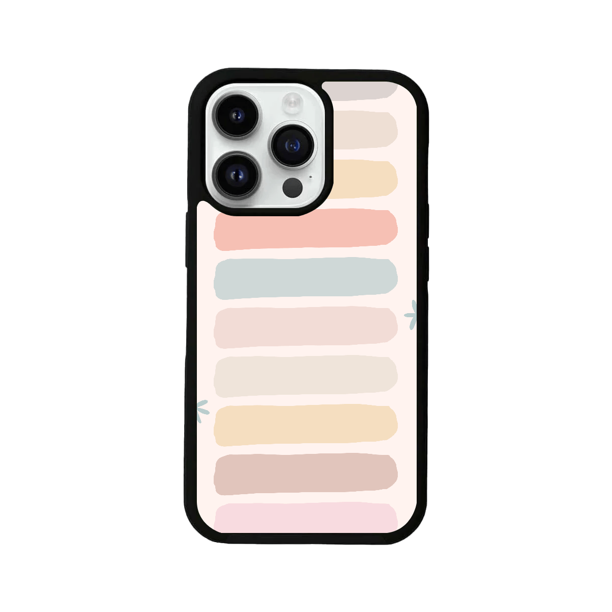 Pastel Color Abstract Shapes Solid Glass Case