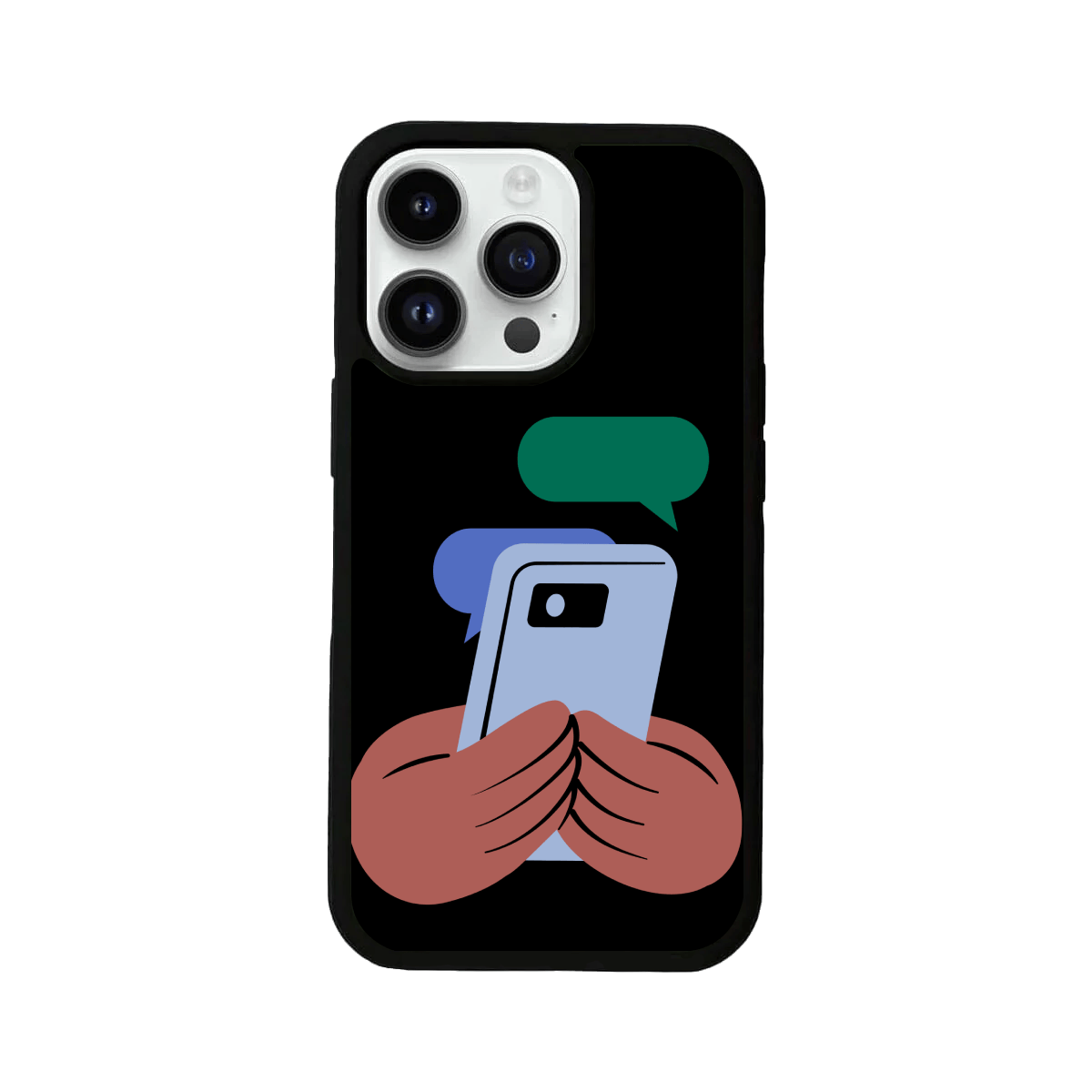 Mobile Chat Icon-Inspired Glass Case