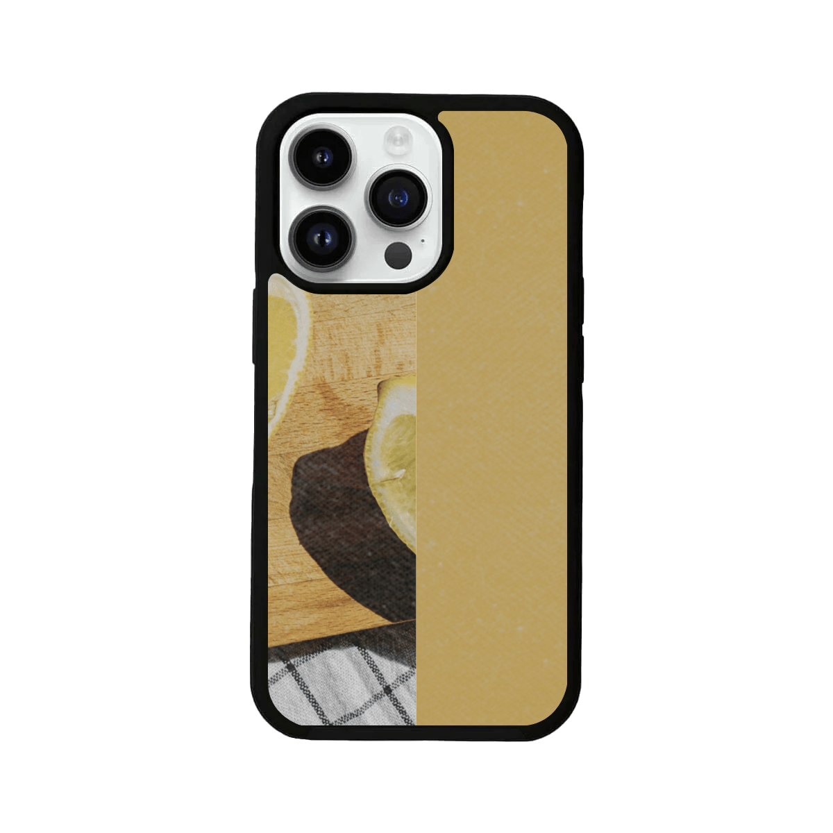 Citrus Lemons Solid Design Glass Case