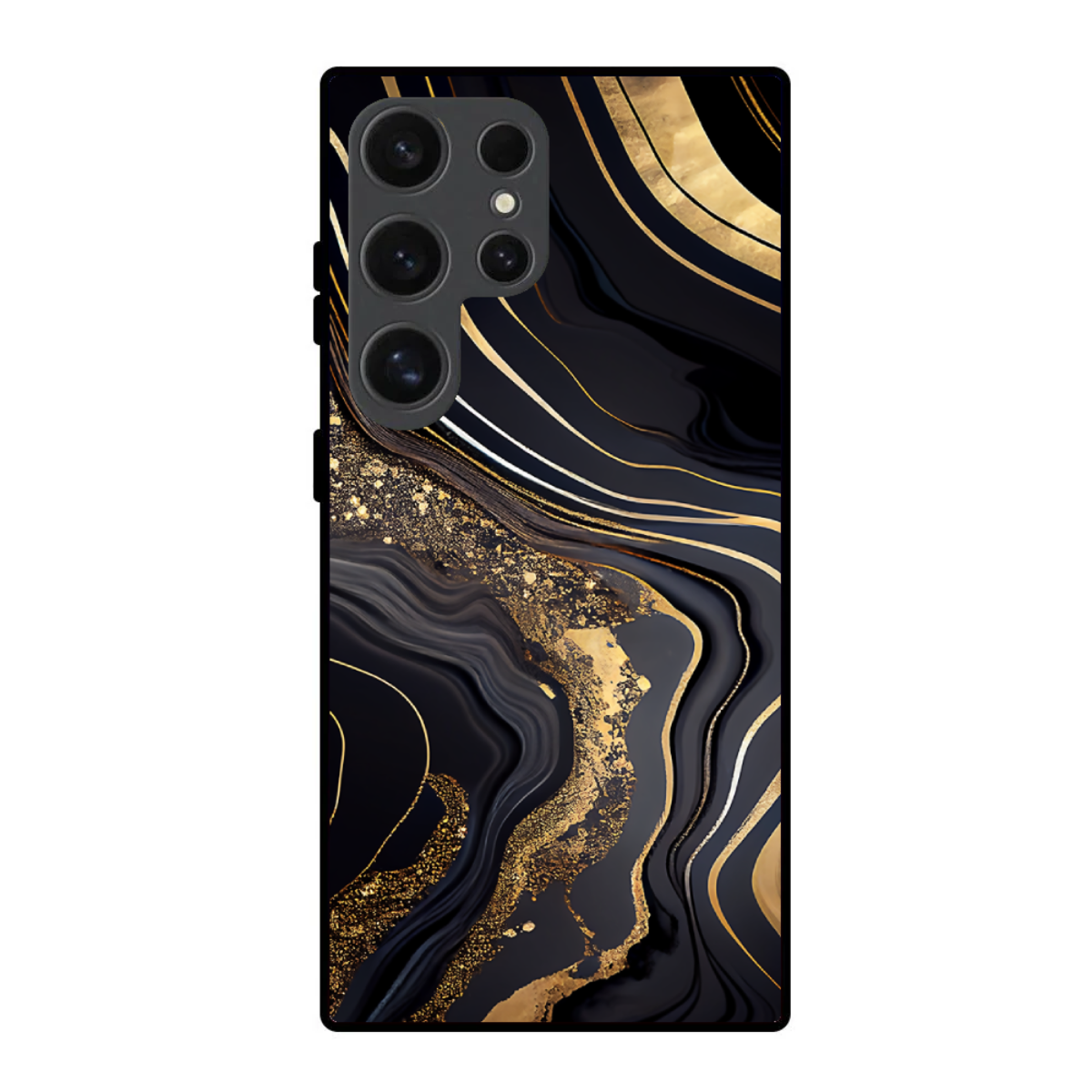 Black Marble Phone Cover, Slim and Lightweight