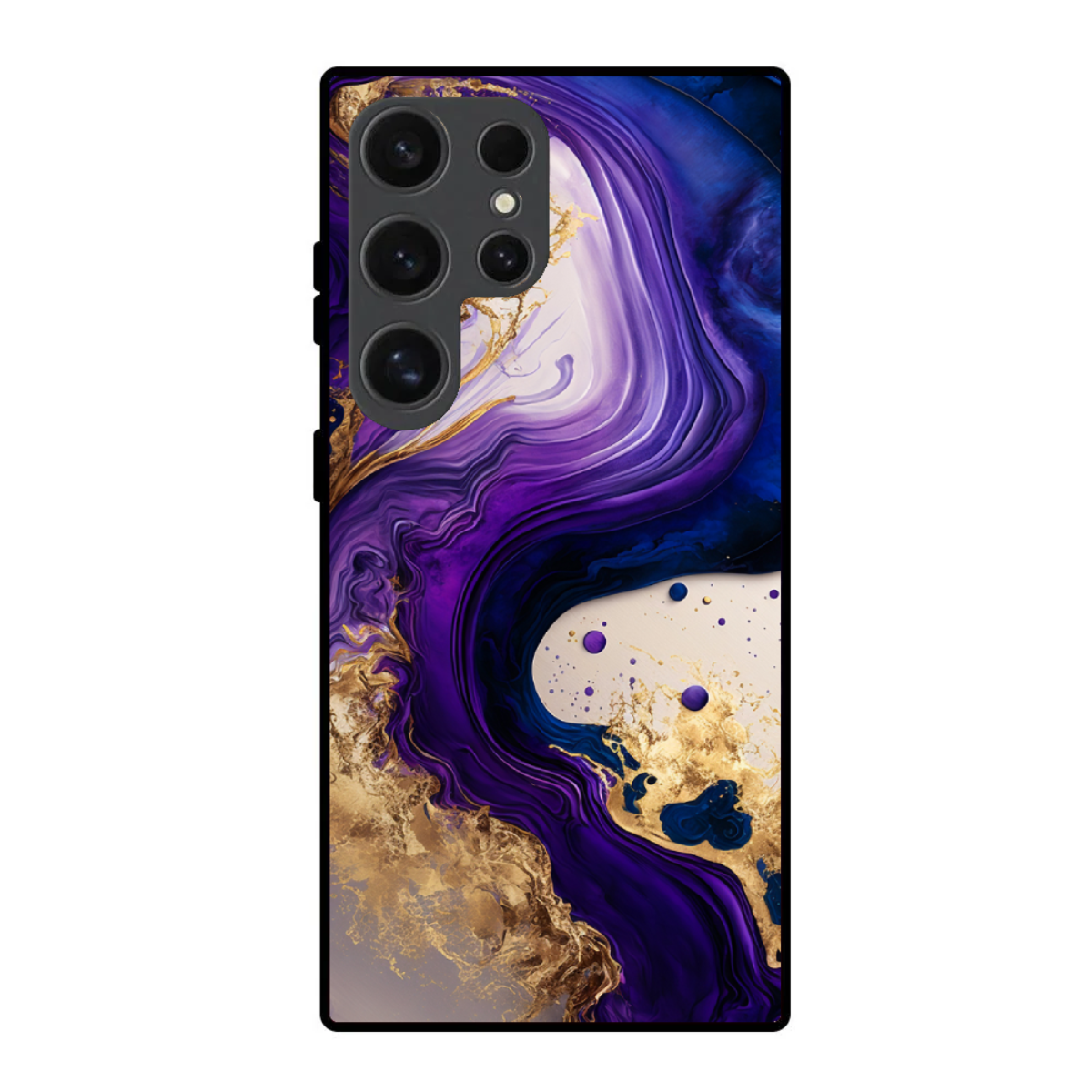 Purple Gold Marble Phone Cover, Slim and Lightweight