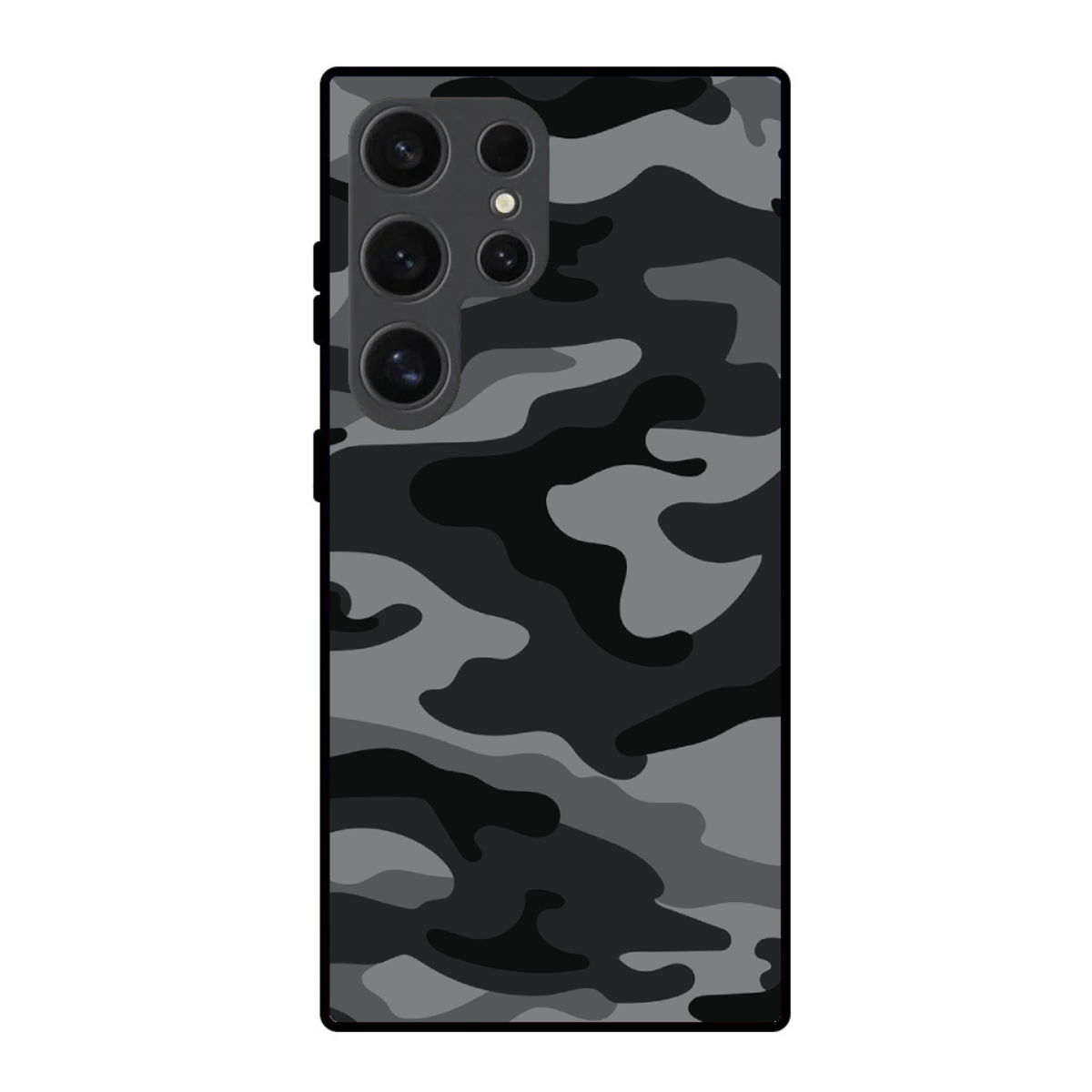 Black Camouflage Phone Cover, Slim and Lightweight