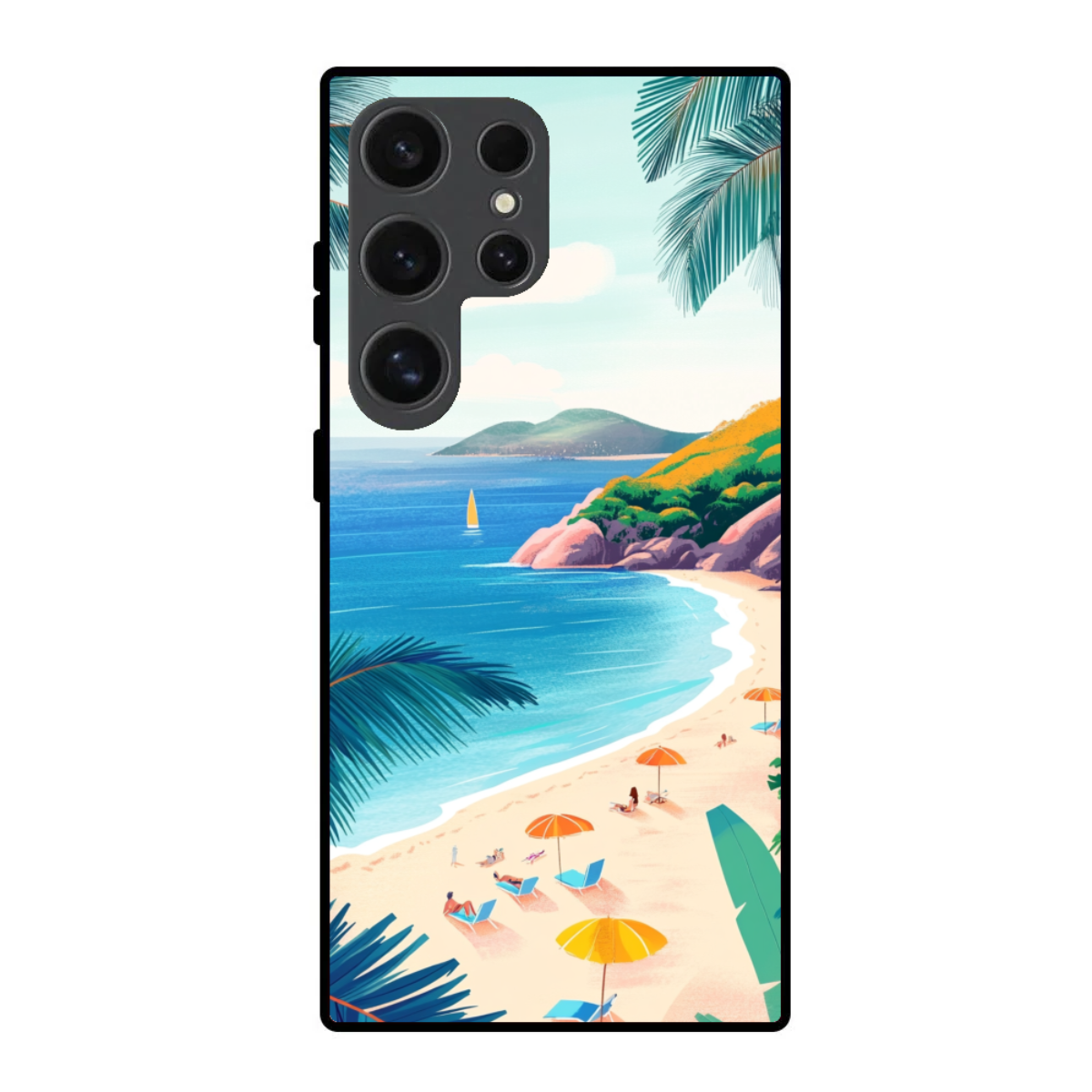 Vibrant Beach Phone Cover, Slim and Lightweight