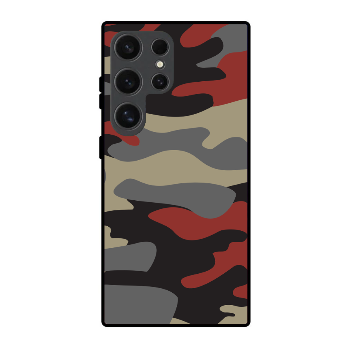 Red & Black Camo Phone Cover, Slim and Lightweight