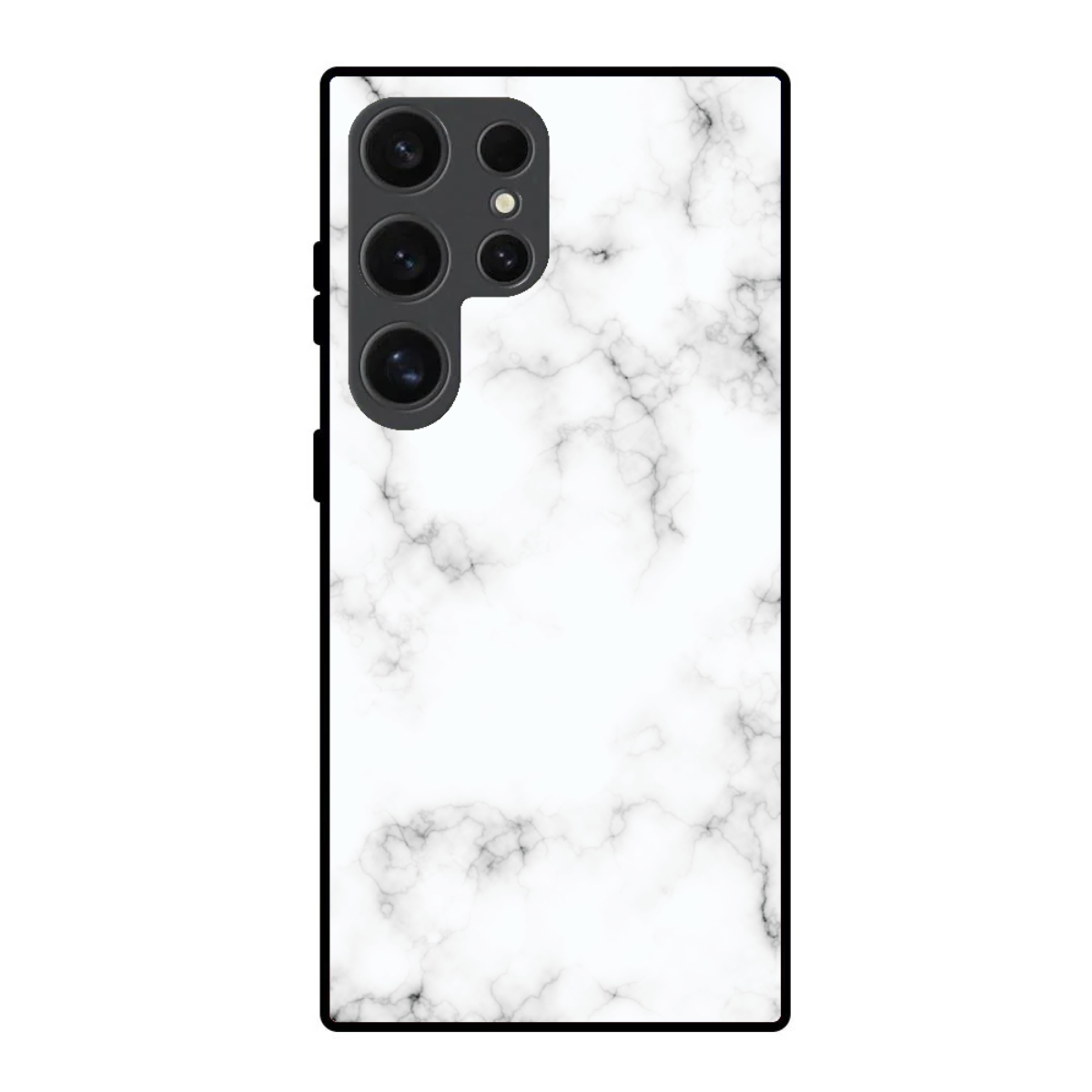 White Marble Phone Cover, Slim and Lightweight