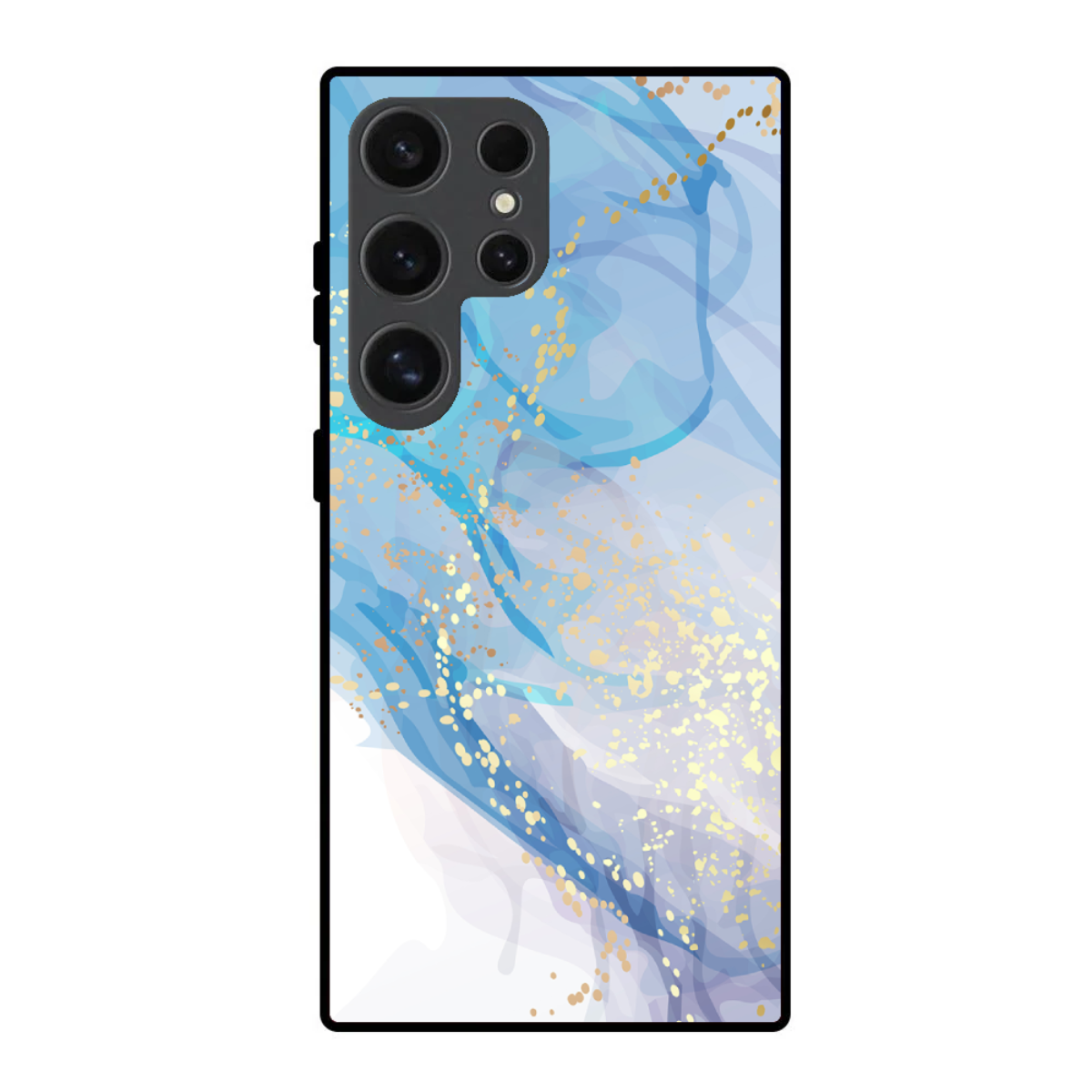 Blue Watercolor Marble Phone Cover, Slim and Lightweight