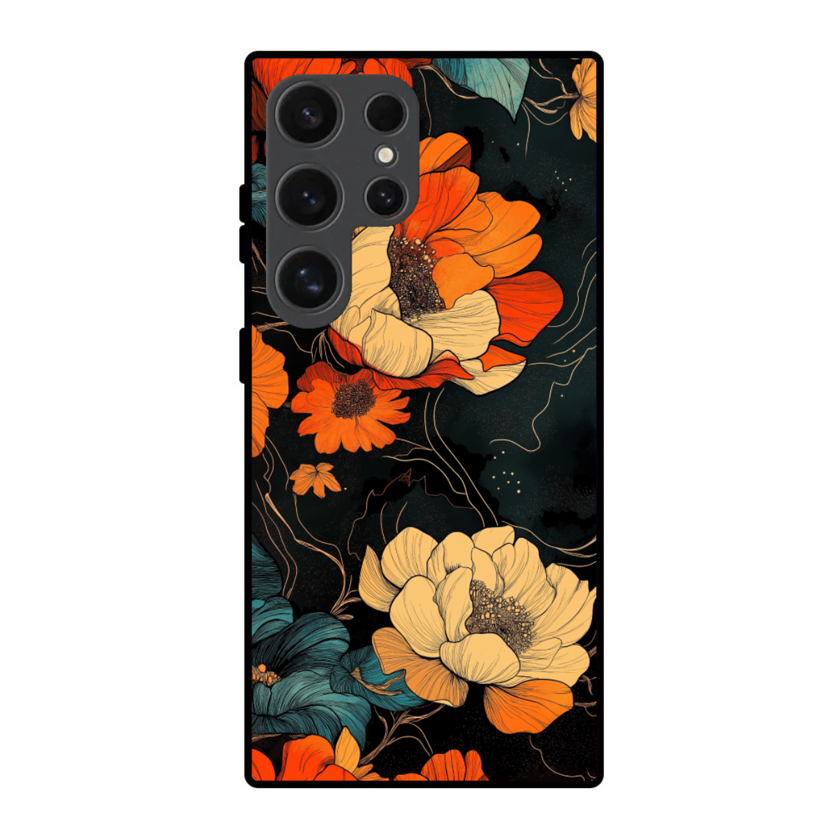 Night Bloom Floral Phone Cover, Slim and Lightweight