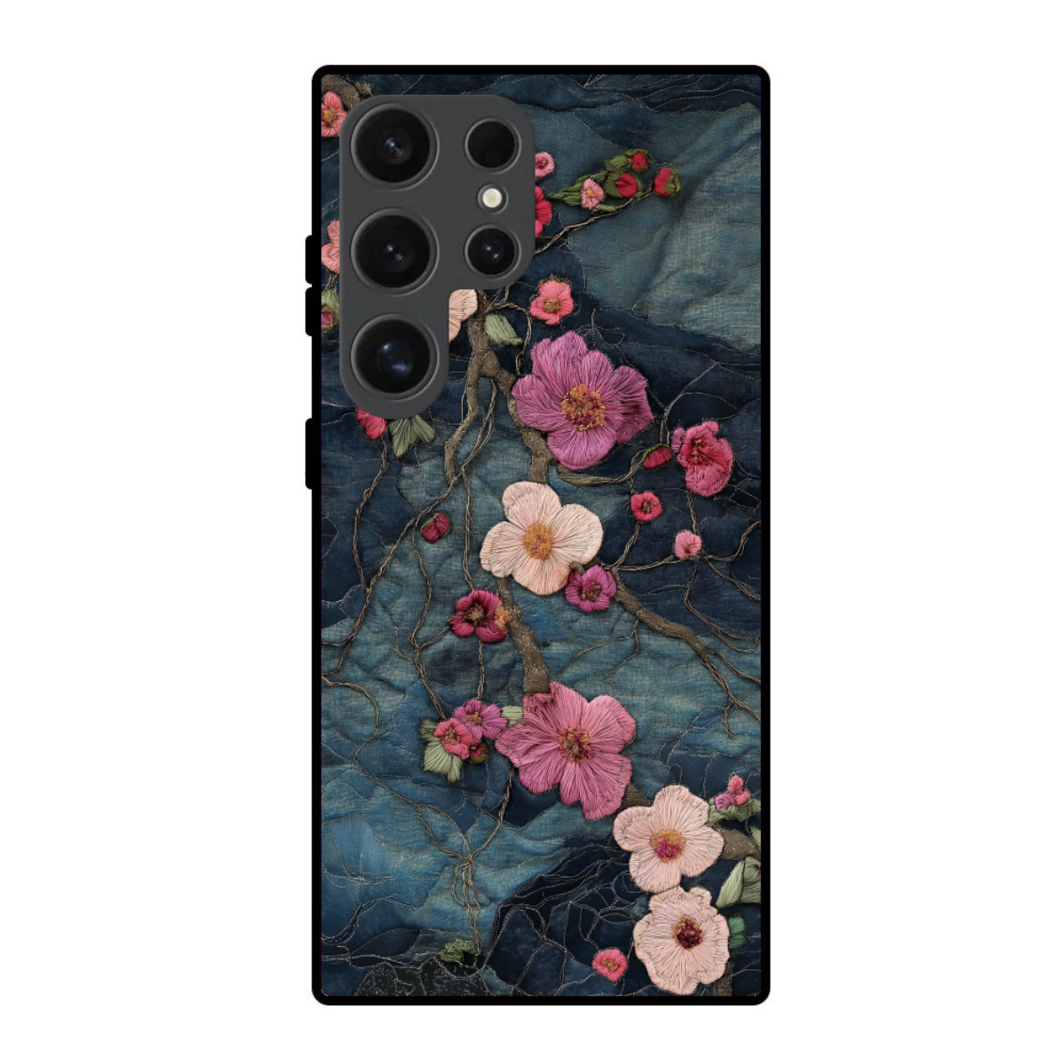 Floral Embroidery Phone Cover, Slim and Lightweight