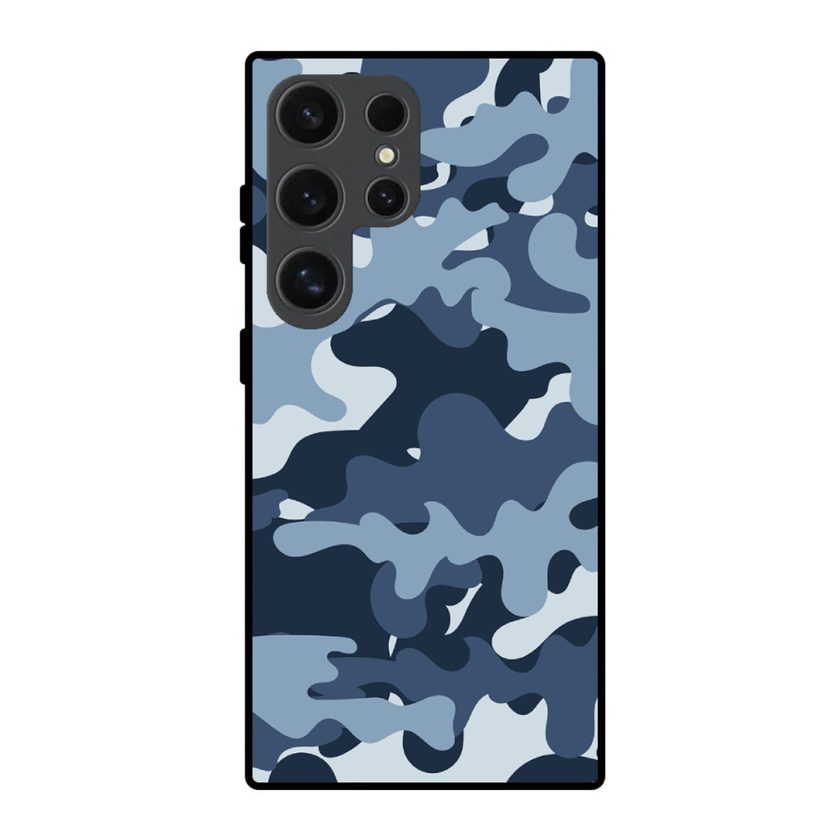 Navy Blue Camo Phone Cover, Slim and Lightweight