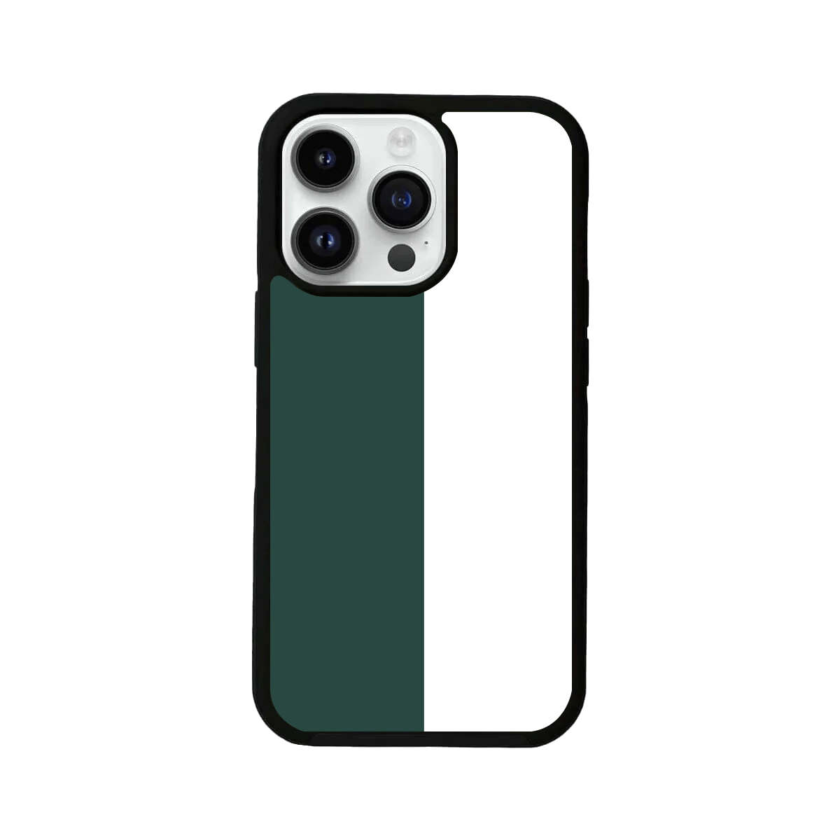 Plain Green And White Color Palette Mobile Case