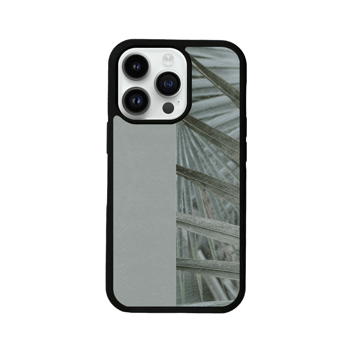 Palm Tree Design Solid Glass Case