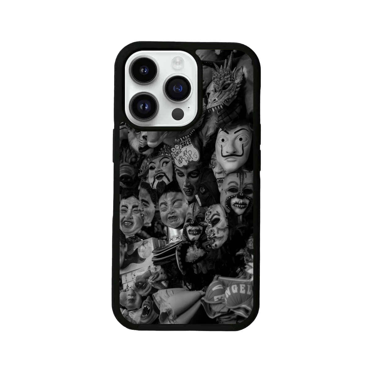 Halloween Masks Glass Case